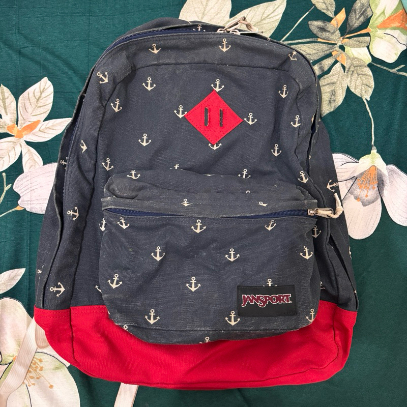 Tas Ransel Jansport Second Navy Motif Jangkar