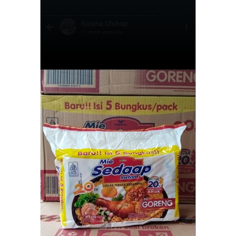 

Mie Sedaap Instant GORENG Baru! Isi 5 Bungkus