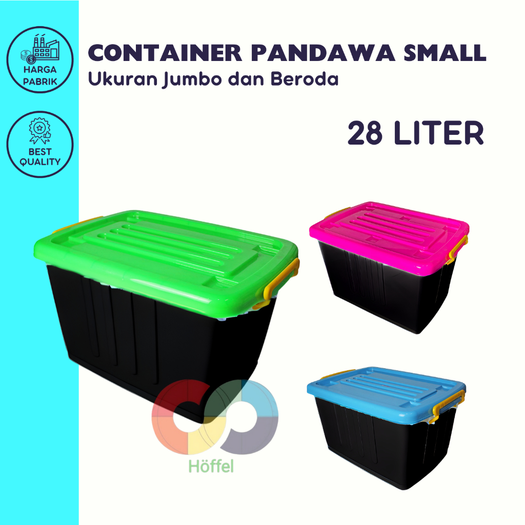 Box Container 28 40 70 Liter + Roda Hitam Plastik Kotak Penyimpanan Barang -  Kontainer Box Murah Se
