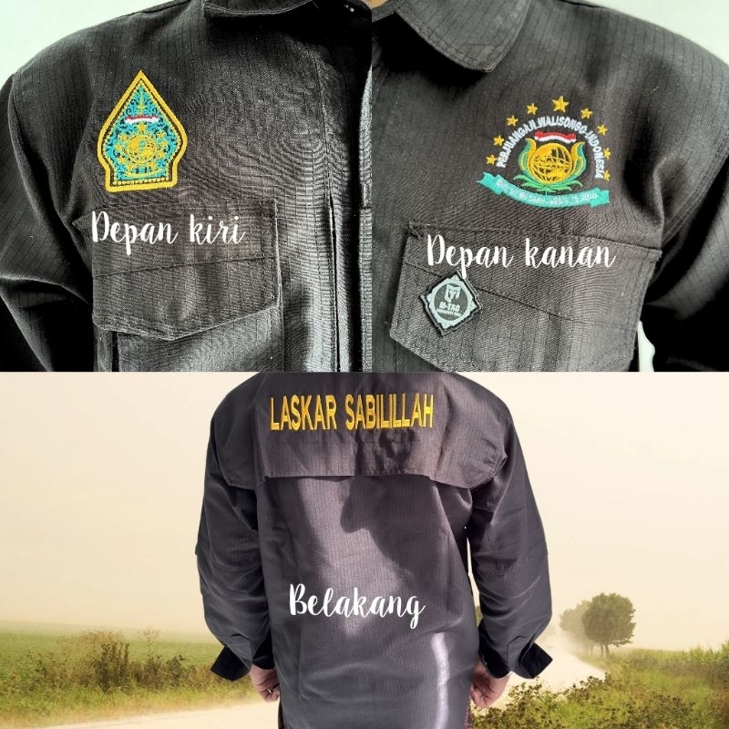 KEMEJA TACTICAL BORDIR LASKAR SABILILLAH PWI-LS