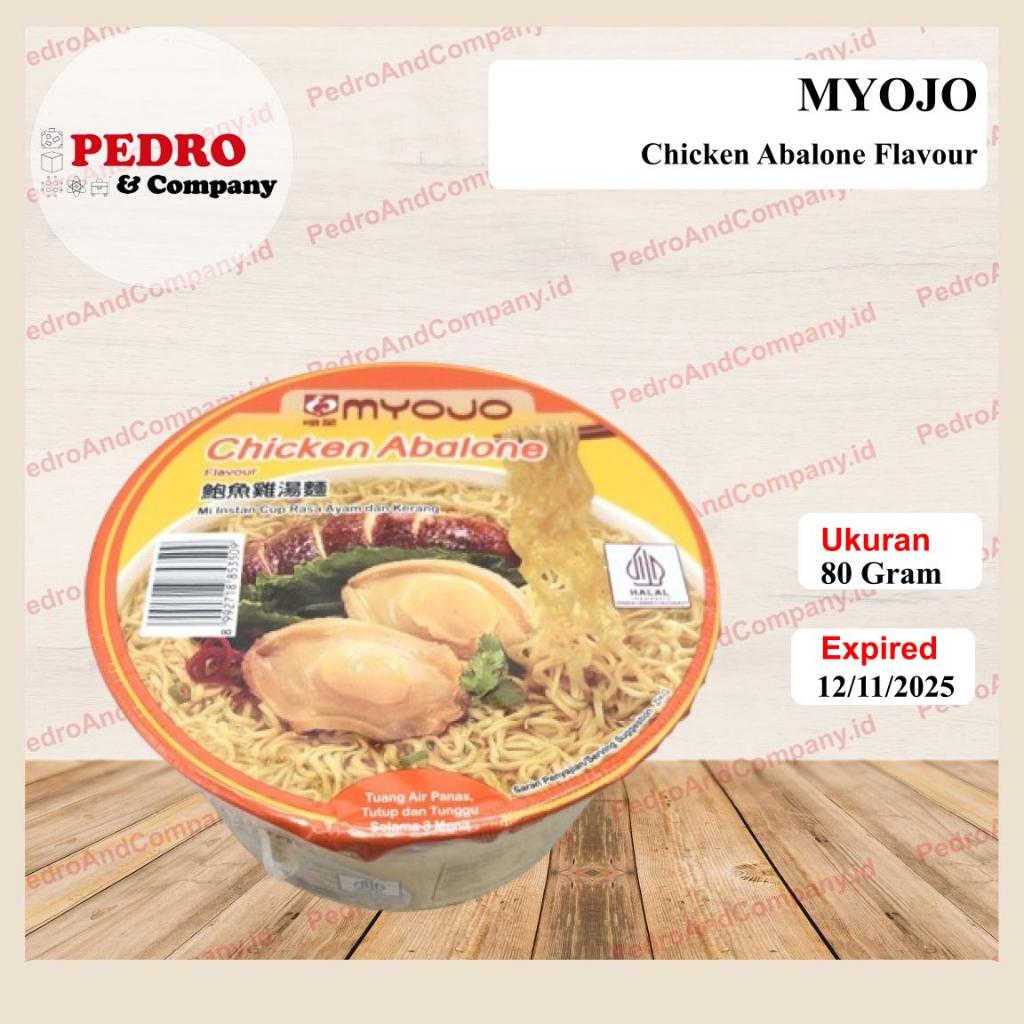 

Myojo instant noodle Chicken Abalone Flavor 80 gram mi instan cup rasa ayam karang