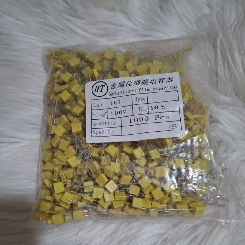 1.000 pcs capasitor MKM 103 kapasitor MKM 10n KUNING