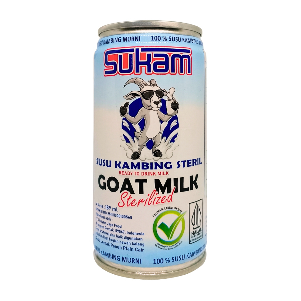 

Susu Kambing Streril Cair Murni Original SUKAM I Siap Minum Ready To Drink - 189 ml