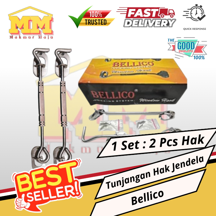 Tunjangan Jendela / Pengait Jendela / Hak Jendela Bellico Harga Per Pasang