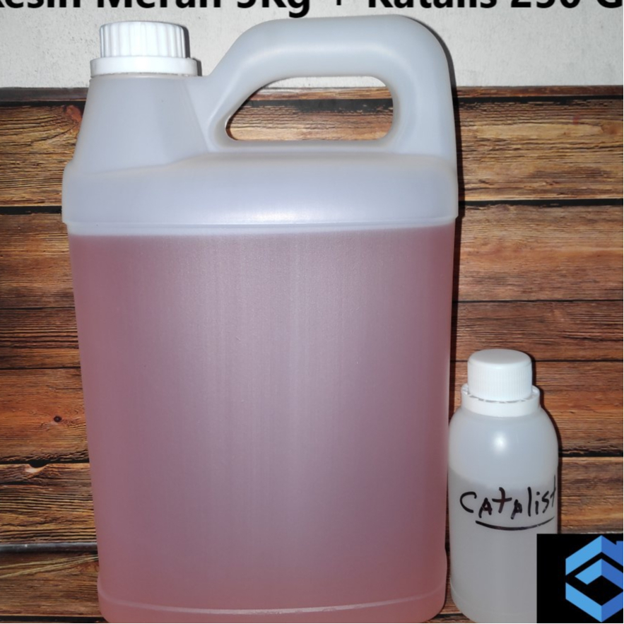 Resin Merah 5 Kg + Katalis - Resin Polyester Merah