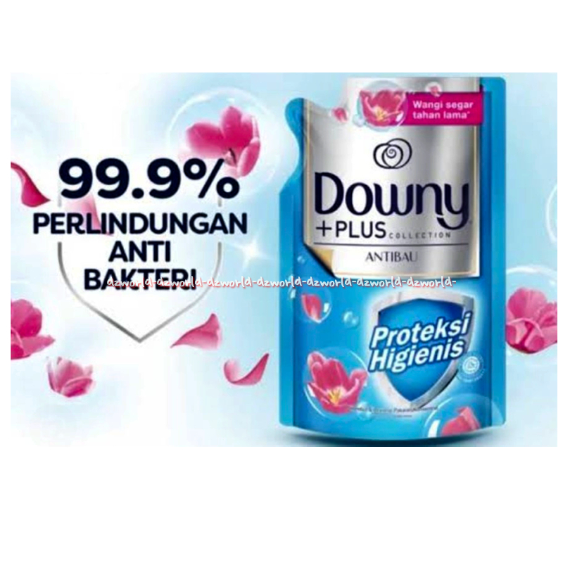 Downy Plus 680ml Anti Bau Proteksi Higienis Pewangi Pakaian Wangi Segar Tahan Lama Downi Biru