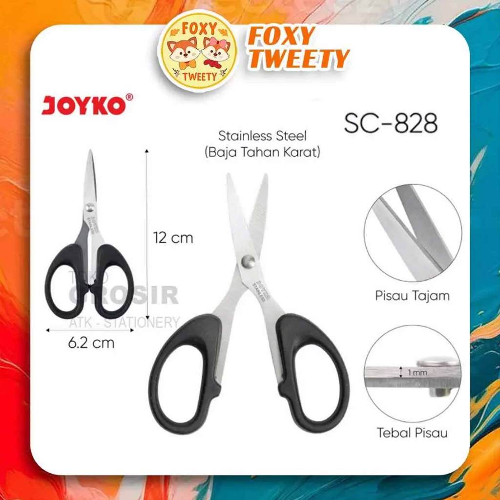 

(Live) Gunting Joyko SC-828 KECIL ALAT PEMOTONG KERTAS