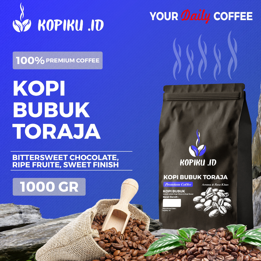 

Kopiku.id - Bubuk kopi Toraja Kopi Premium 1000 GR