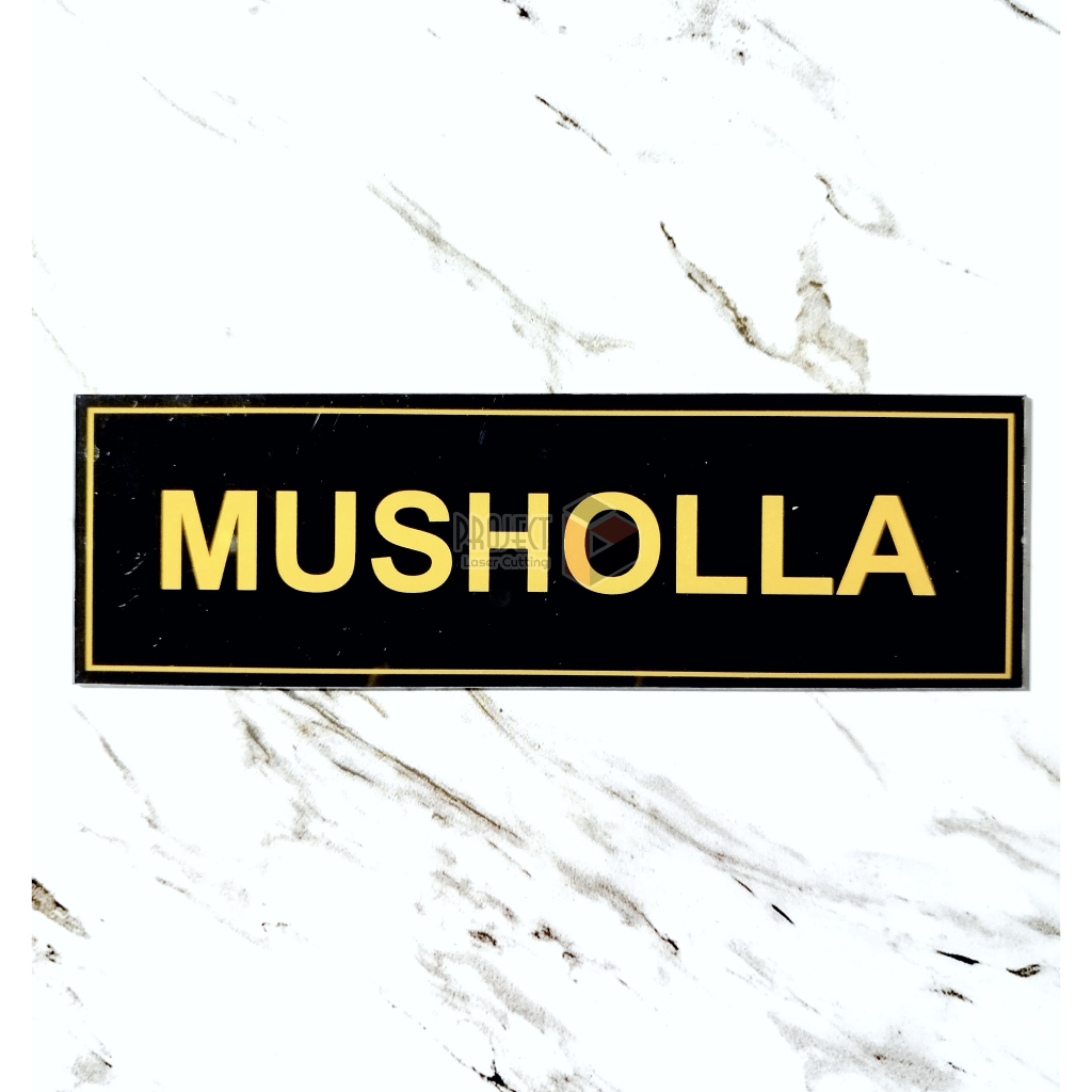 PAPAN TEMPAT WUDHU WANITA/PRIA/PAPAN MUSHOLLA/PAPAN KIBLAT/SIGN AKRILIK