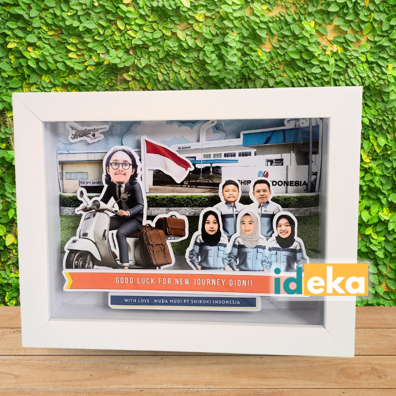 IDEKA || Bingkai Frame 3D POP UP Frame Scrapbook ukuran 15x20 cm tebal 4 cm Free Design Kado Teman R