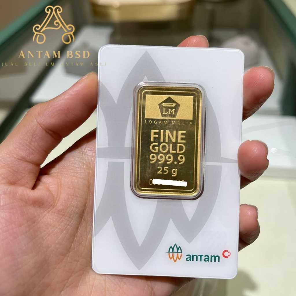 Logam mulia antam 25 gram LM emas kepingan batangan