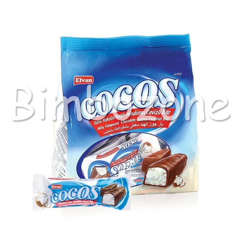 

Elvan Cocos Coconut Bar 300g Milky Compound Chocolate Covered Coconut Bar Coklat Turky Kelapa Bentuk Bar Salut Coklat
