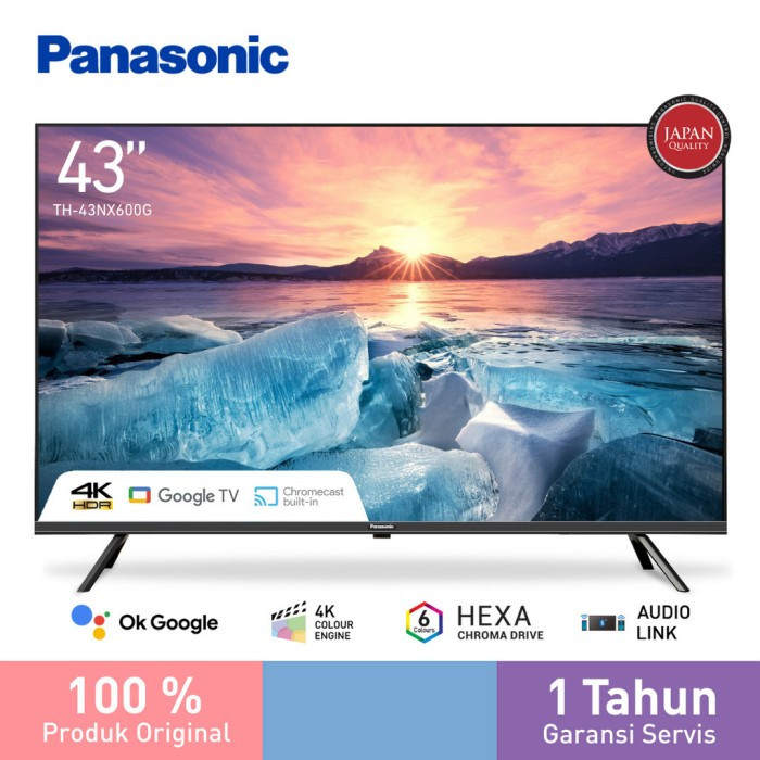 PANASONIC 4K HDR Smart TV 43 Inch TH-43NX600G GOOGLE TV 43 INCH