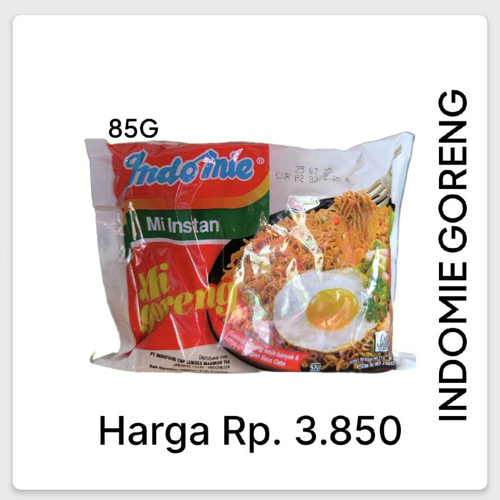 

WRJ | INDOMIE GORENG 85G | MIE INSTAN