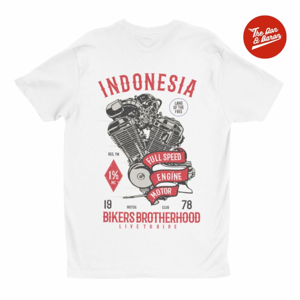 Kaos Vintage Indonesia Motor Biker Brotherhood Vol.6