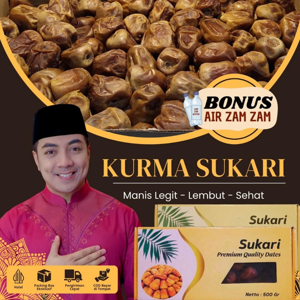 

[BEST SELLER] Original Kurma Sukari Kurma Raja Lembut Premium