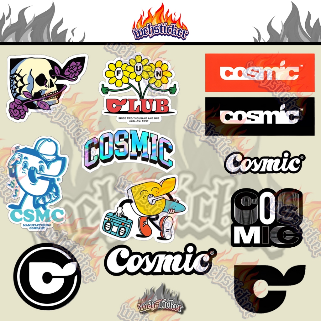 

COSMIC STICKER PACK ISI 12 pcs - STICKER ANTI AIR | HELM, LAPTOP, TUMBLER