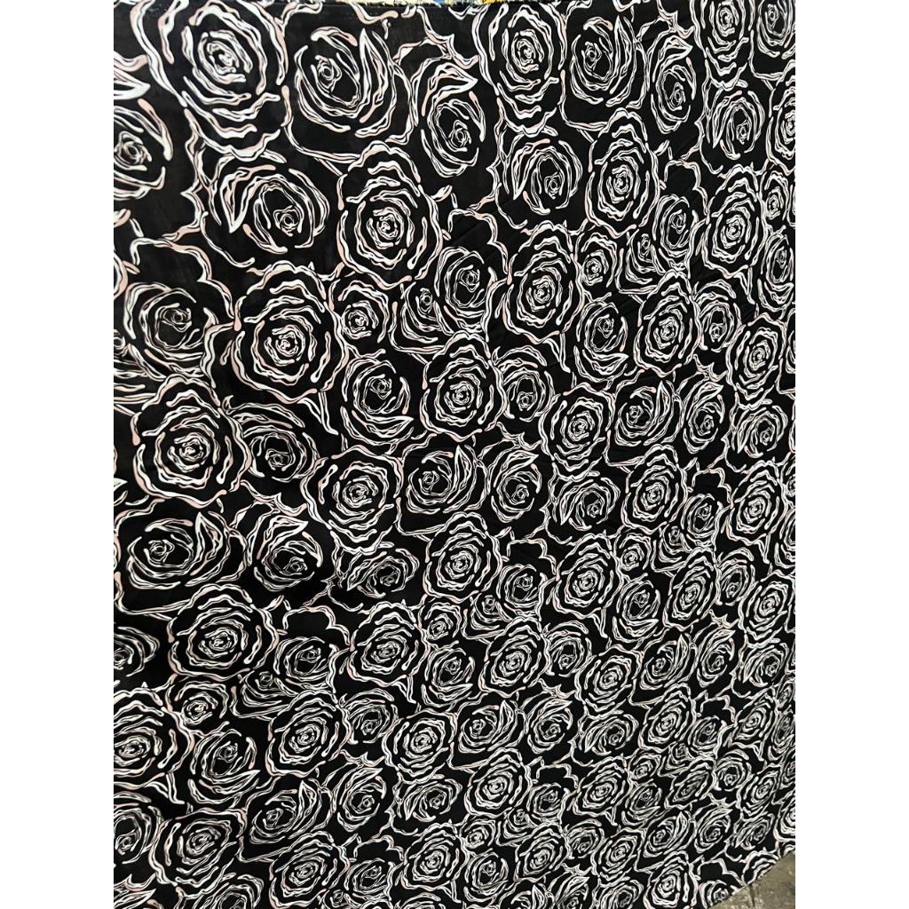 kain katun rayon viscose motif burung dan aneka motif bunga cantik best seller