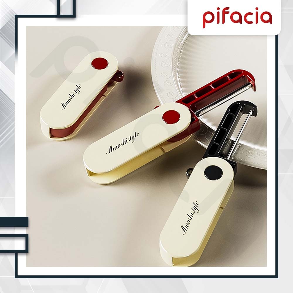 PIFACIA Pisau Kupas Buah Lipat Kecil Travel Alat Peeler Portable Wortel Kentang Slicer Unik