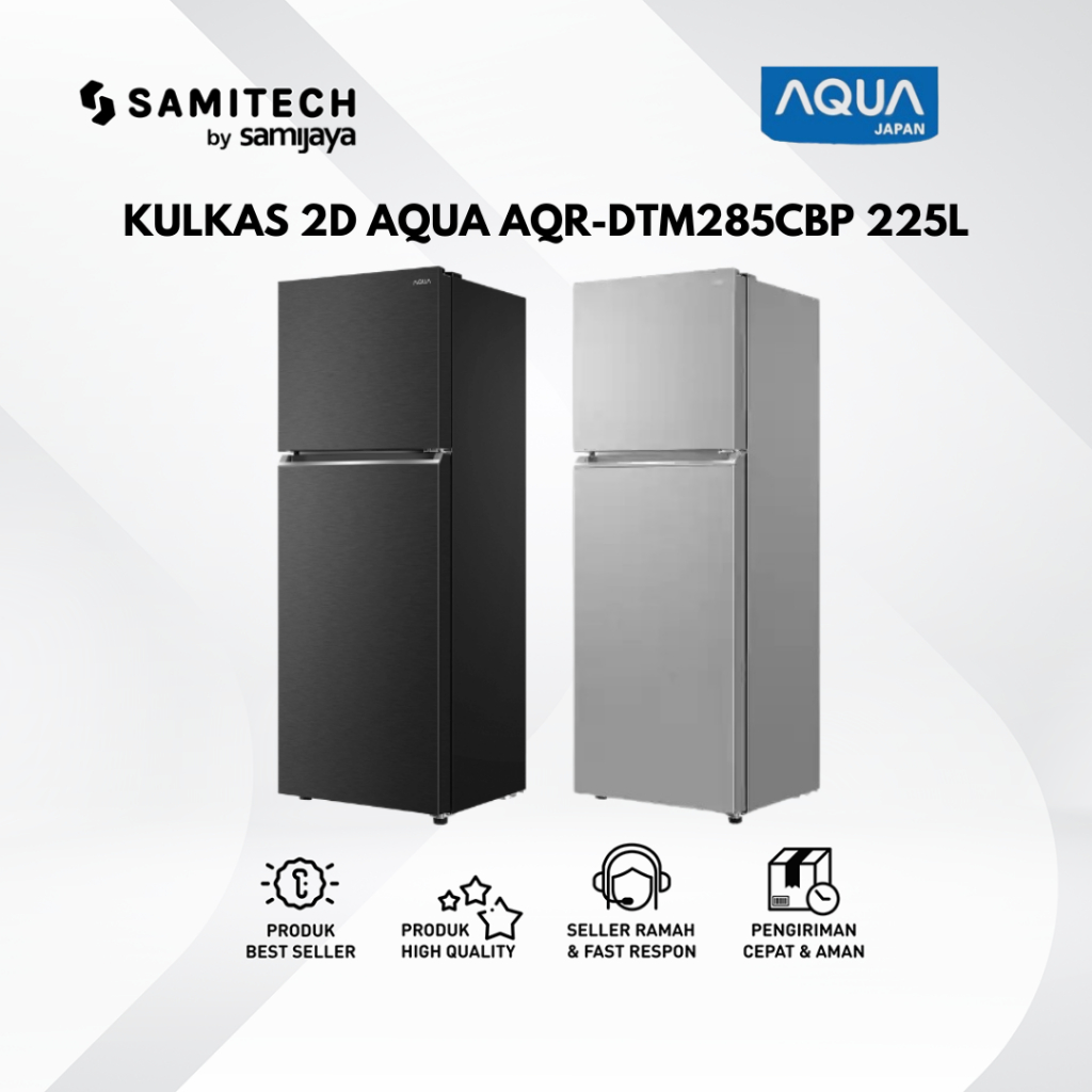 Kulkas 2 Pintu AQUA AQR-DTM285CBP  AQR DTM285CBP 225 LITER