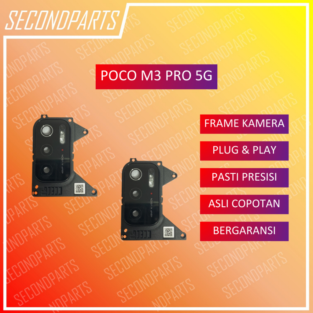 FRAME KAMERA KACA KAMERA POCO M3 PRO 5G ORIGINAL COPOTAN