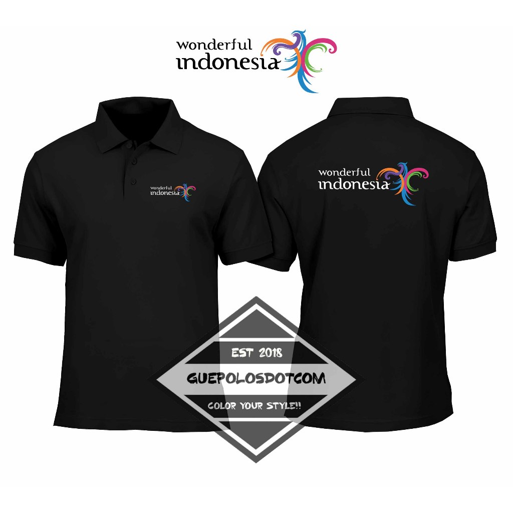 TYPE 02 - POLOSHIRT WONDERFUL INDONESIA - BAJU BERKERAH WONDERFUL INDONESIA - POLO KERAH WONDERFUL P