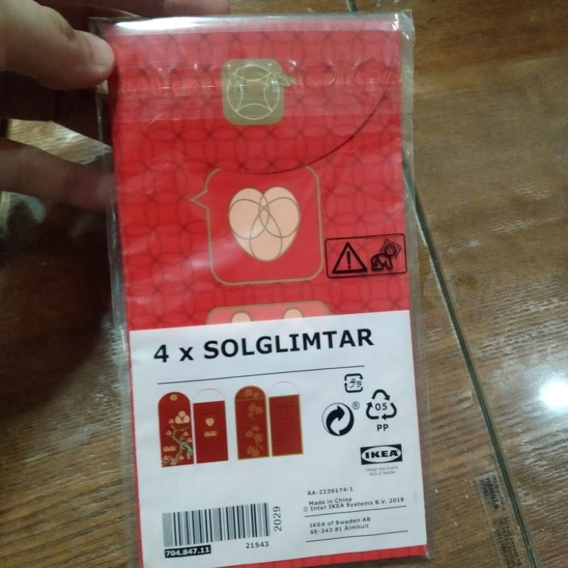 

IKEA amplop duit angpau imlek sincia pernikahan merah terang bunga