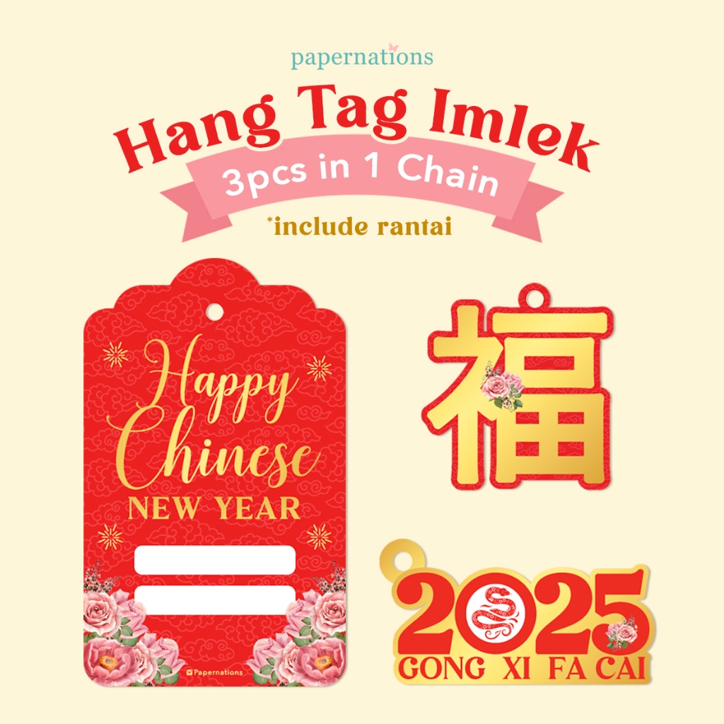 

Hang Tag Imlek 2025 / Hang Tag Imlek / Imlek Tag / Tag Imlek