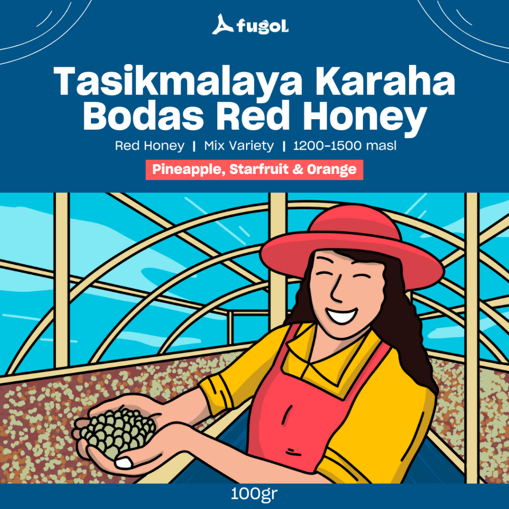 

Biji Kopi Arabika Tasikmalaya Karaha Bodas Red Honey (100 gram) Specialty Coffee Beans