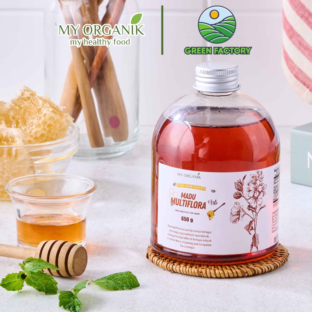 

My Organik Madu Multiflora Madu Asli Murni 650gr Multiflora Java 100% Alami Pure Natural Raw Honey