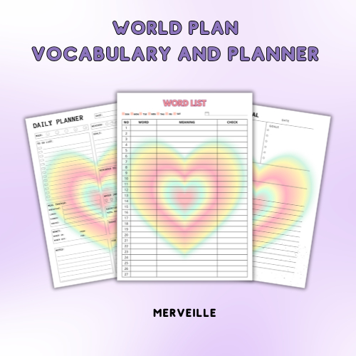

WORLD PLAN DAILY VOCABULARY AND PLANNER NOTEPAD KOSAKATA BAHASA B5 (WORLD LIST BOOK)