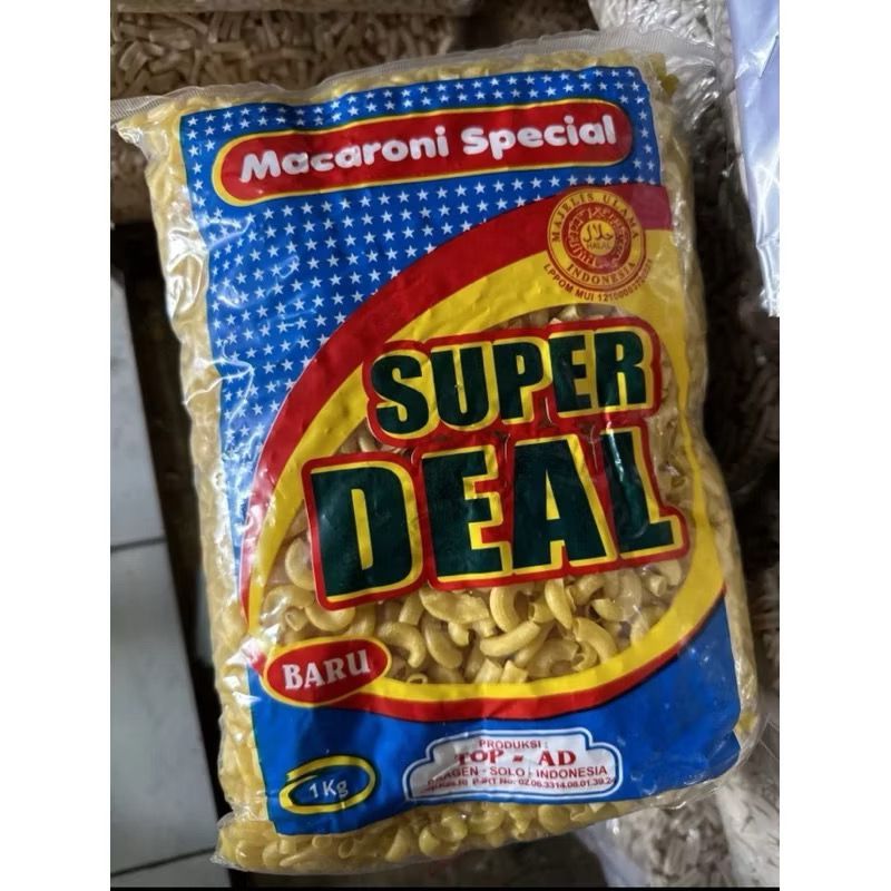 

MACARONI SPECIAL SUPER DEAL BARU 1KG / MAKARONI SEBLAK / MAKARONI KUNING