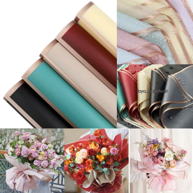 

1 Lembar Kertas Buket List Gold - 1 Lembar Cellophane Jelly List Gold