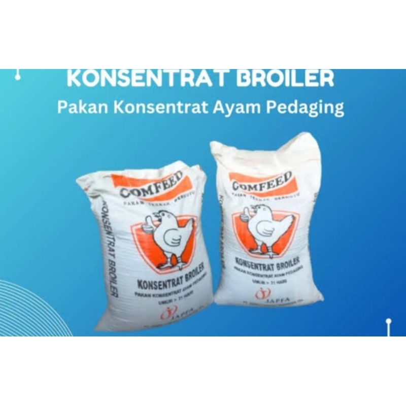 Konsentrat Ayam Pedaging Broiler Pakan Ayam Sentrat Campuran Pakan Ternak Setengah kg