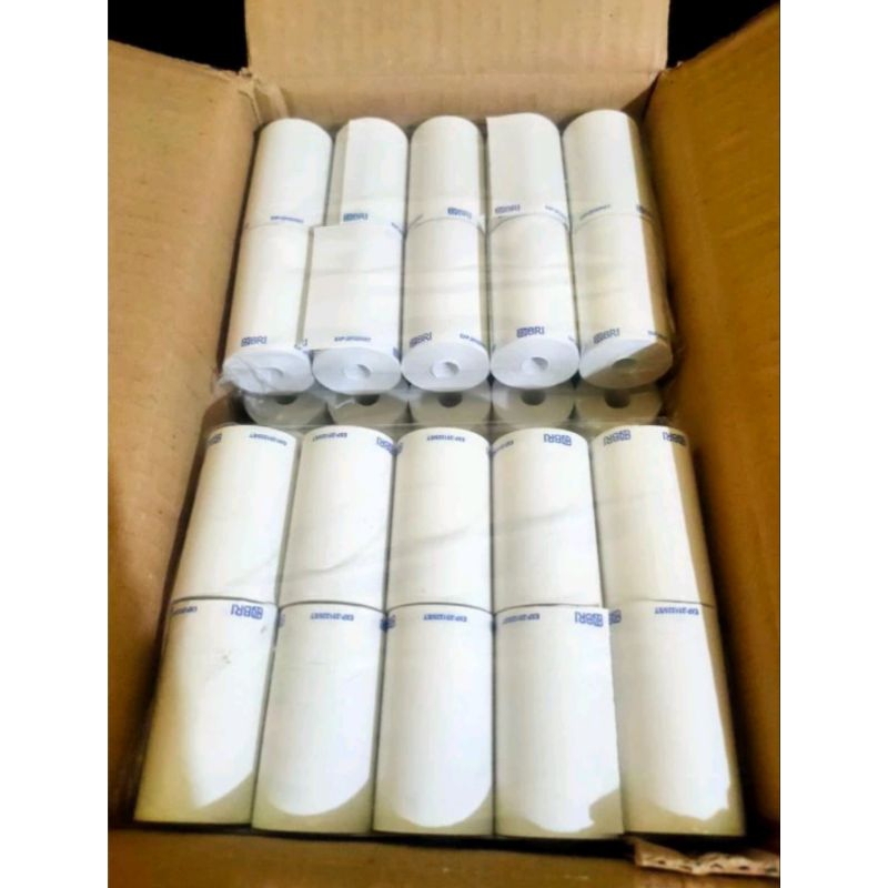 

Kertas Termal logo ukuran 58x30mm paket 10roll