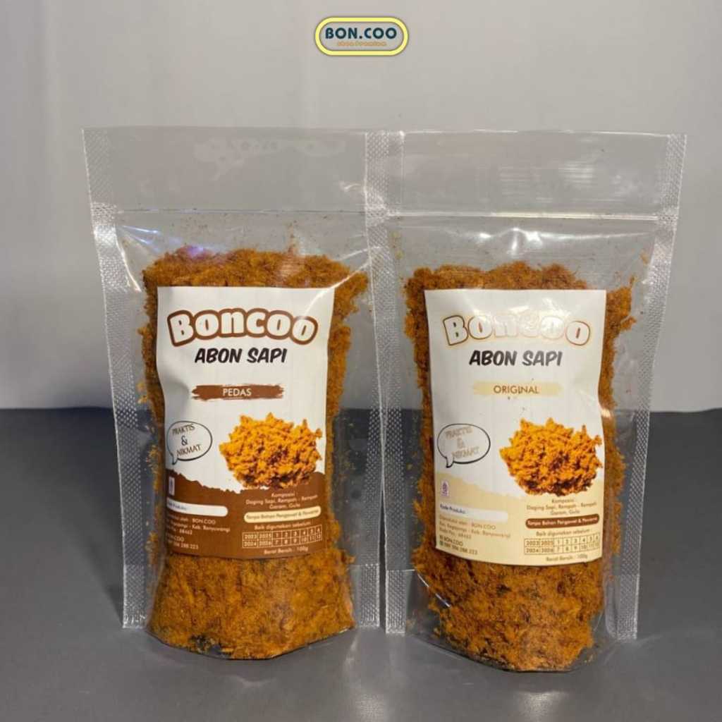 

Boncoo abon sapi original dan pedas (mix varian)