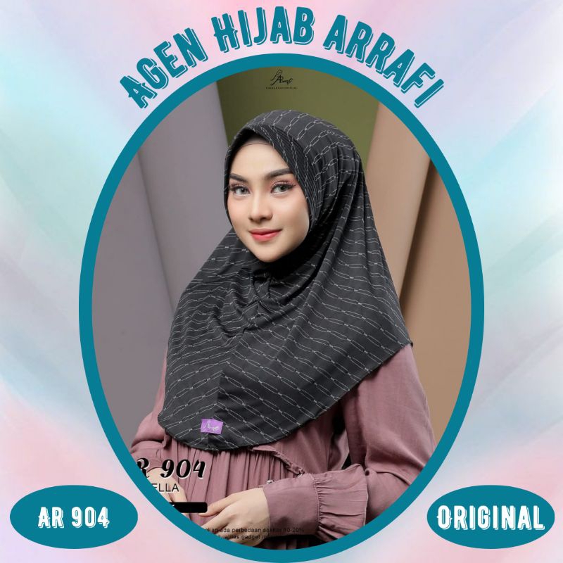 Promo - Arrafi AR 904 hijab jilbab kerudung bergo jersey instan motif olahraga senam sporty joging l