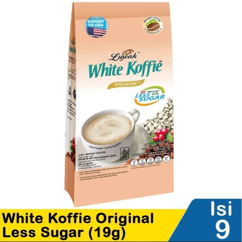 

Luwak White Koffie Less Sugar 9x19gr