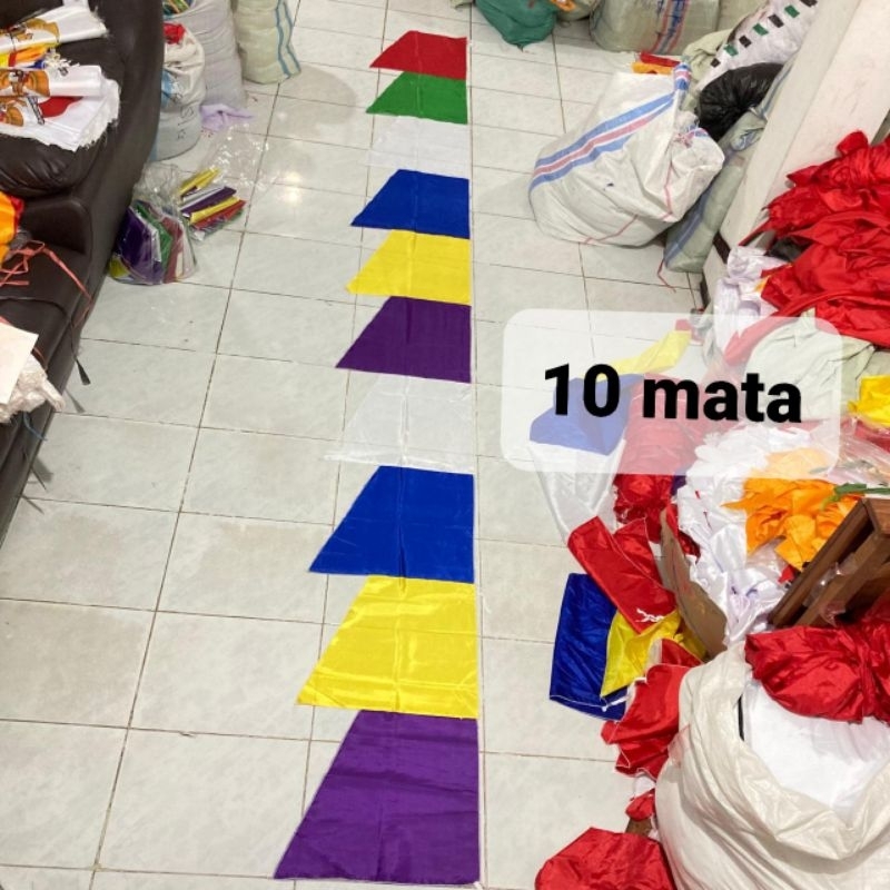 umbul umbul warna warni 10 mata(4meter)
