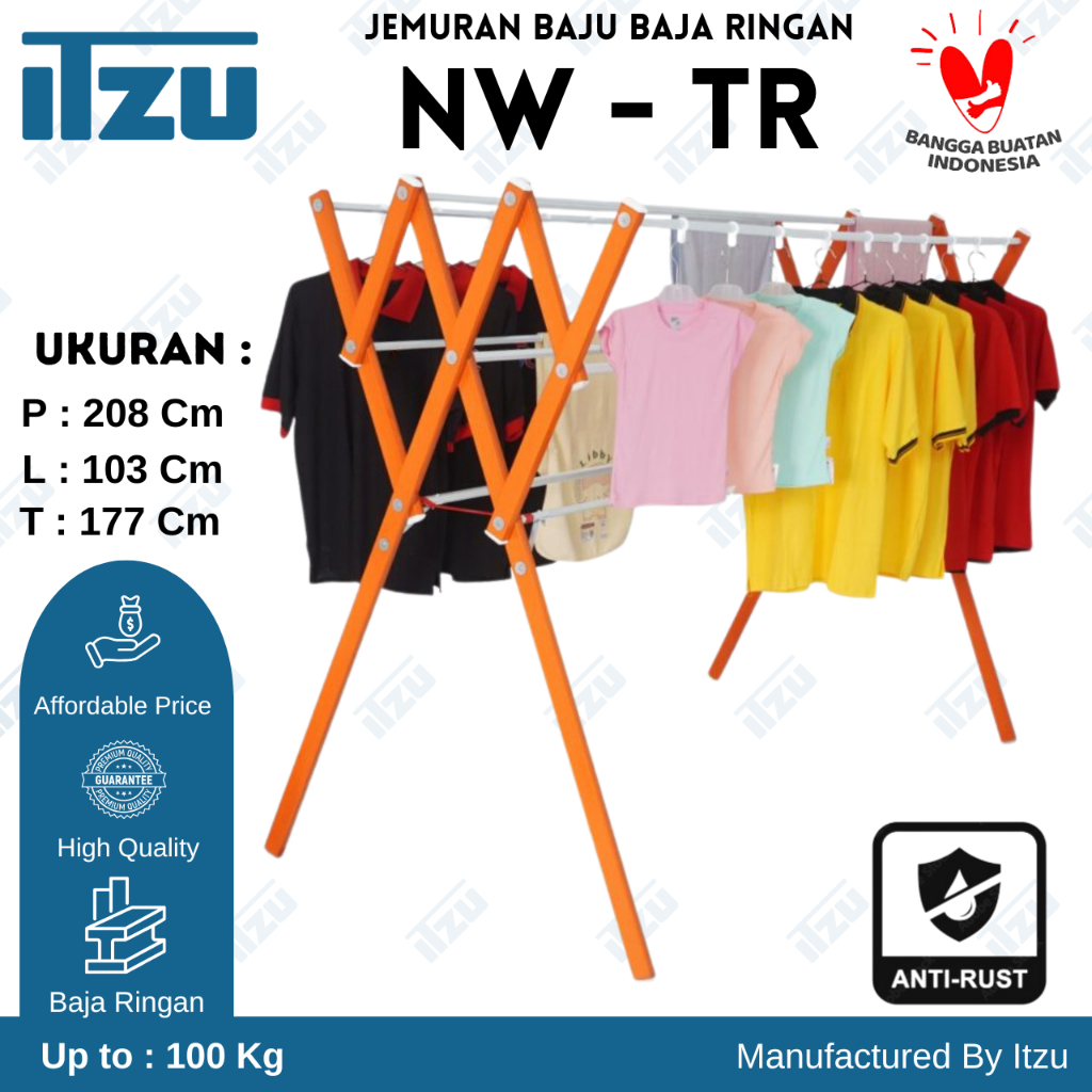 Jemuran Baju Besar Kokoh Dewasa Baja Ringan