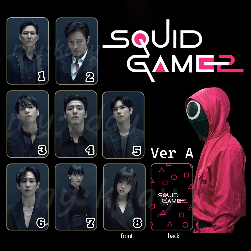 PCA-0212, Unofficial Photocard Squid Game 2 Cast Jung Jae Byung Hun Wi Ha Joon Kang Ha Neul Park Sun