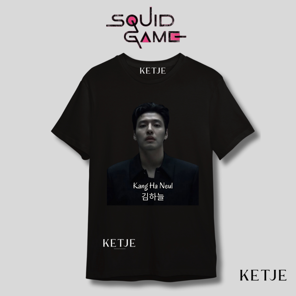 Kaos Baju Kdrama Korea Squid Game / Kaos Baju Cast Squid Game Lee Jung Jae Lee Byung Hun Wi Ha Joon 