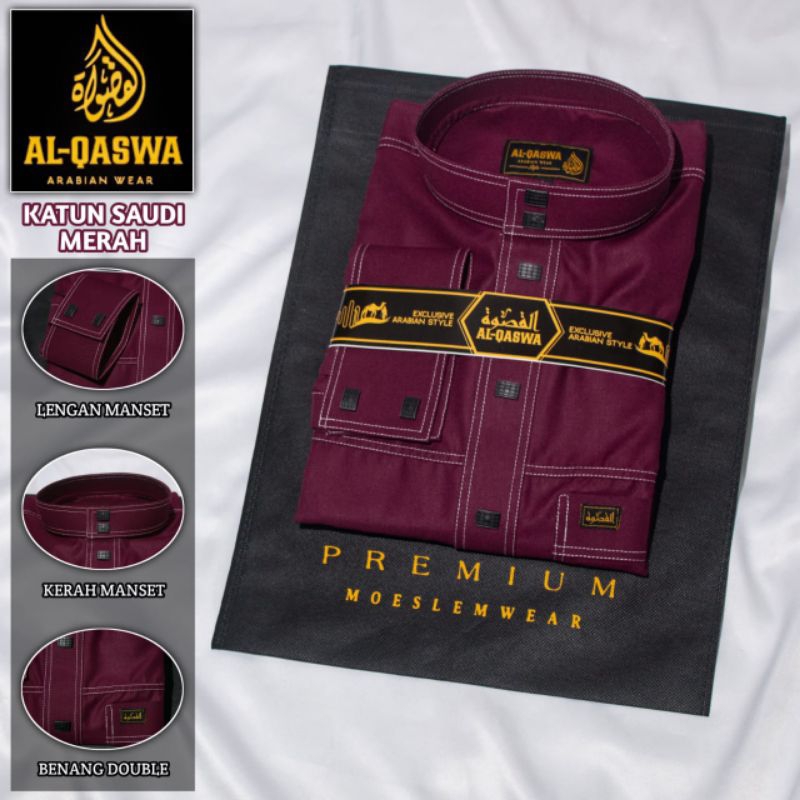 jubah alqaswa katun import premium
