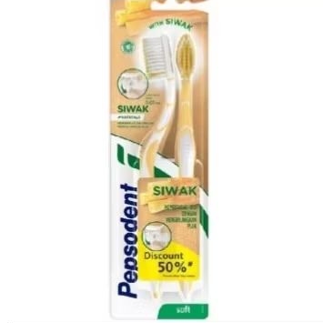 Pepsodent siwak sikat gigi isi 2