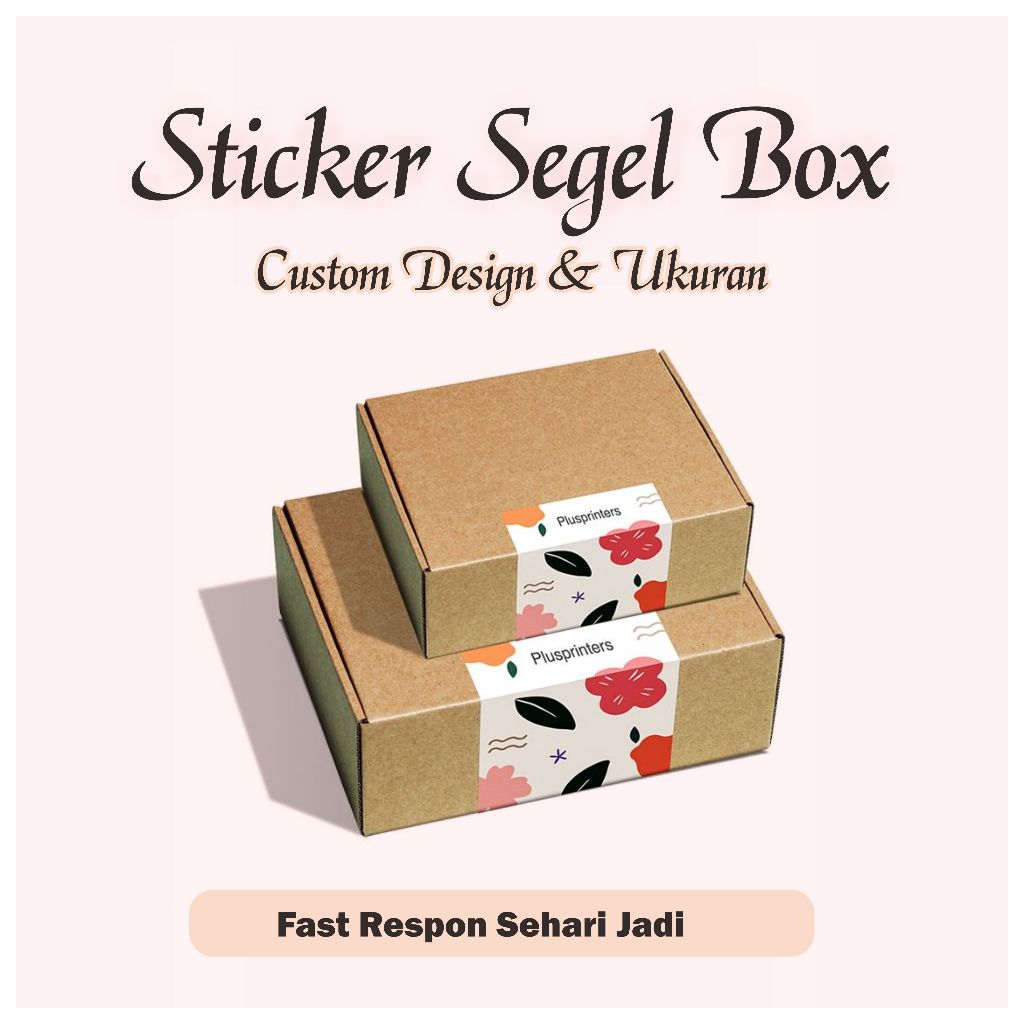 STIKER SEGEL BOX CUSTOM / STIKER SEGEL KOTAK KARDUS / SEAL BOX KEMASAN FREE DESIGN