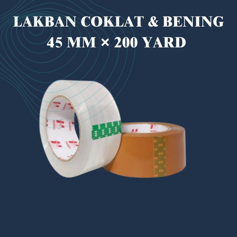 

Lakban Coklat & Bening 45 MM x 200 Yard