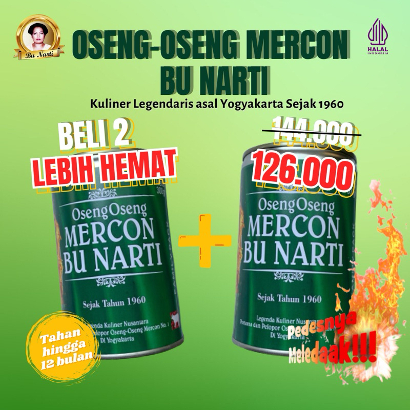

Paket Murah Kaleng Oseng Mercon Bu Narti