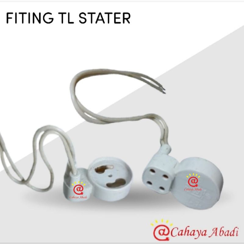 Fitting TL Ring Stater/ Socket Lampu Neon TL Ring Bulat  Stater / Fiting Kaki Soket TL Ring Stater