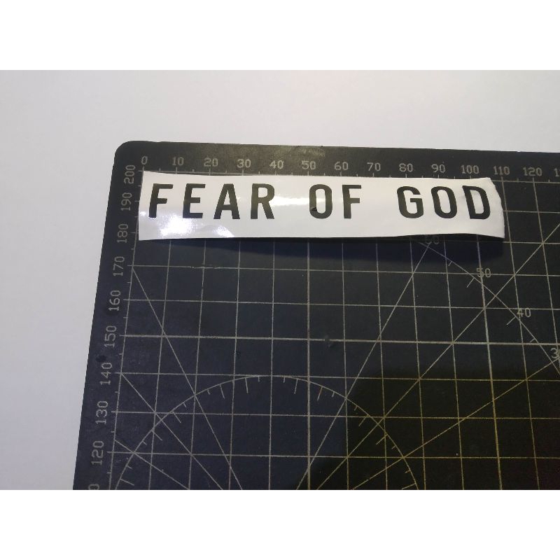 

stiker cutting fear of god