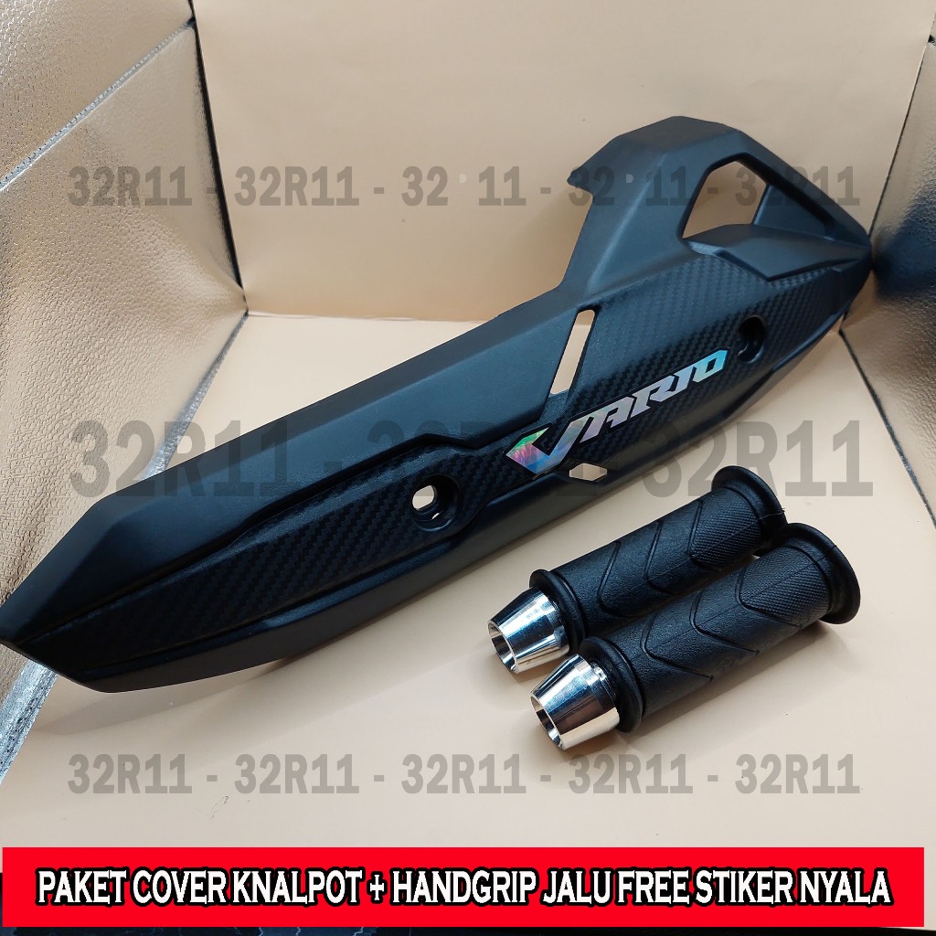 cover tameng knalpot vario 125 150 OLD KZR  + siker hologram vario + HANDGRIP SARUNG GAS JALU STANG 